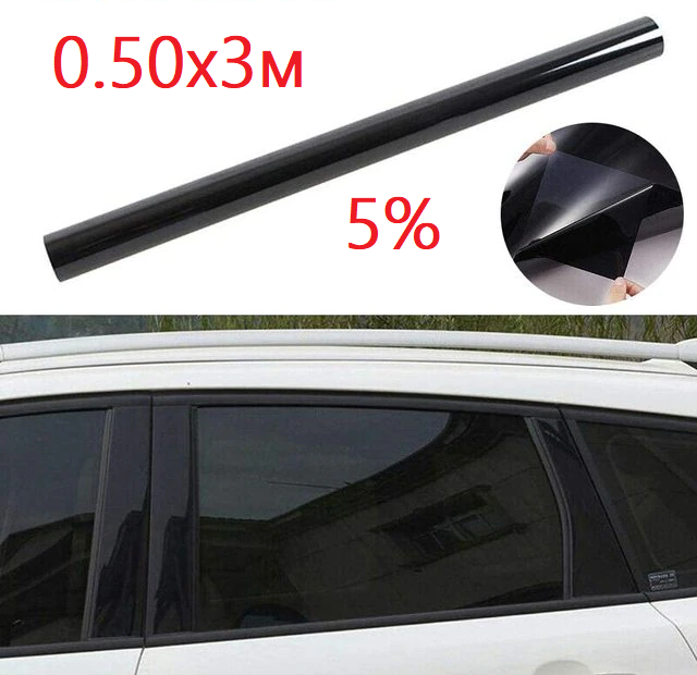 Плівка тонувальна Autodnepr SRC 0.5x3m 10% Dark Black кругла туба (Autod SRC 0.5x3m 10%)