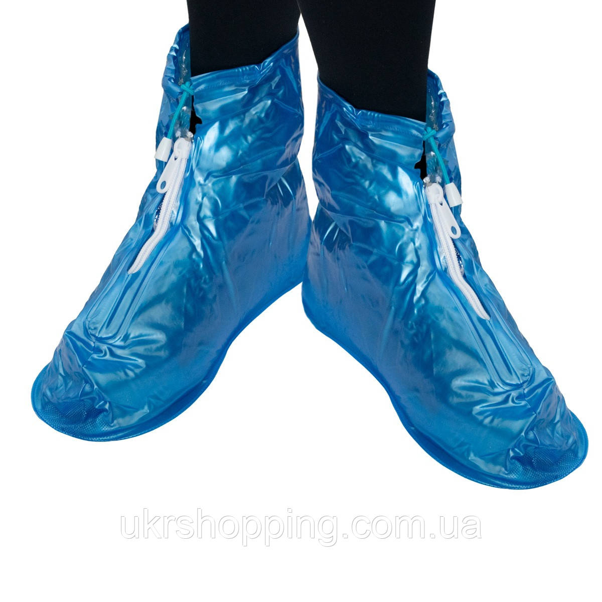 Бахилы от дождя на обувь (размер XL/31см) Синие, водонепроницаемые чехлы для обуви (дощовики для взуття) (SH) - фото 5 - id-p1914974791