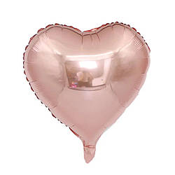 Повітряна куля фольгована Маленьке серце 5 дюймів рожеве золото