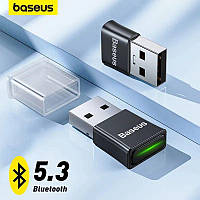 Адаптер Baseus BA07 Bluetooth 5.3 USB блютус приемник Wireless адаптер ЮСБ для ПК в ноутбук басеус