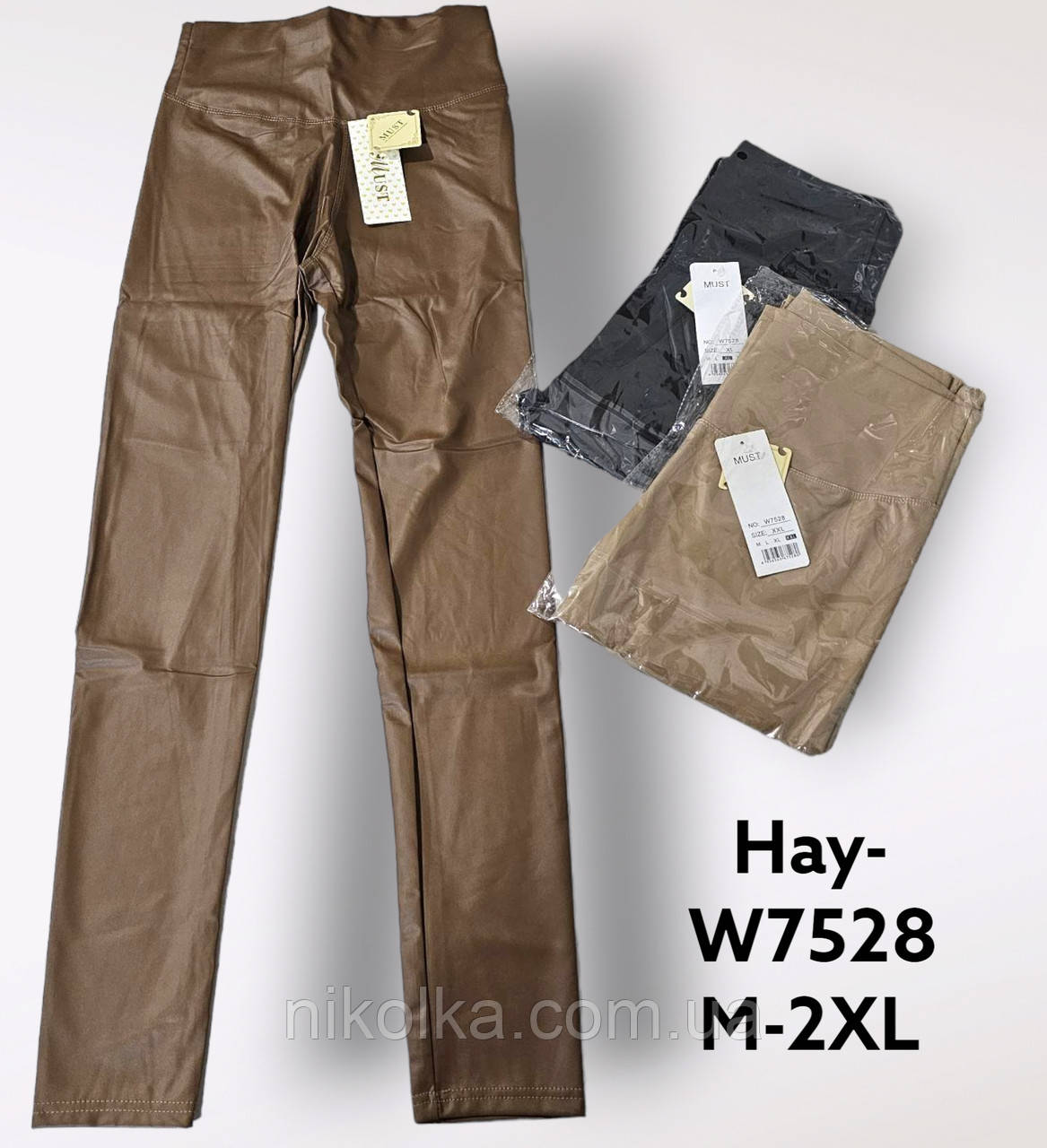 Лосини жіночі шкірзам оптом, M-2XL рр., арт. Hay-W7528