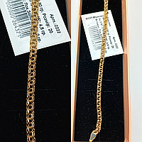 Серебряный позолоченный браслет размер 20 вес. 4.8 - браслет из серебра с покрытием золота