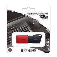 Флешка KINGSTON DataTraveler Exodia М 128 GB USB 3.2 Black+Red