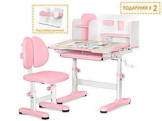 Evo-кids Комплект меблів (стіл + стільчик + полиця) Evo-kids BD-28 Panda Pink (арт. BD-28 PN)