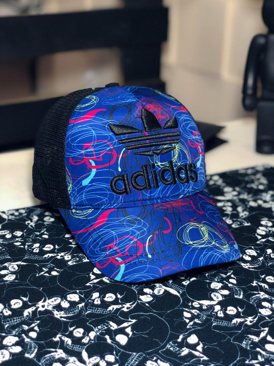 Бейсболка чоловіча синя весна-літо Кепка Adidas (Адідас)