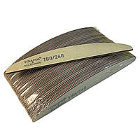 Пилочка для нігтів (25 шт) TINAFOX 180/240 човник сірий