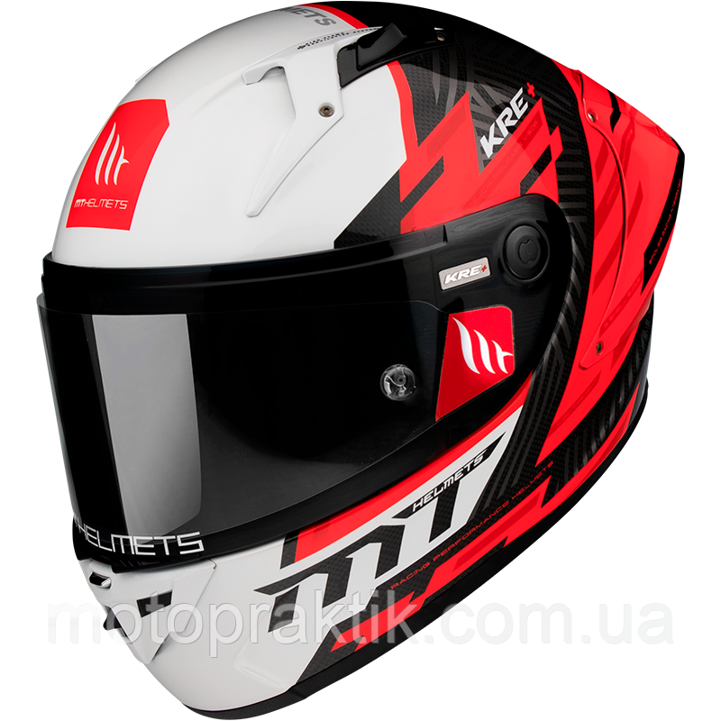 MT KRE+ Carbon Brush A5 Gloss Pearl Red, XS Мотошолом інтеграл