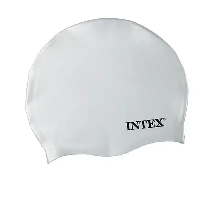 Шапочка для плавання Intex 55991, універсальна, розмір М (8+), обхват голови ≈ 52-65 см, (22 х 19 см), біла, фото 2