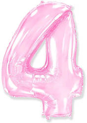 Цифра ніжно рожева метрова з тягарцем "4"