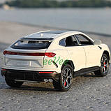Машинка Lamborghini Urus іграшка моделька металева колекційна 20 см Білий (60184), фото 5