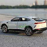 Машинка Lamborghini Urus іграшка моделька металева колекційна 20 см Білий (60184), фото 7