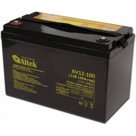 Гелевий акумулятор для резервного живлення ALTEK ABT-100-12-GEL, фото 2