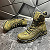 Чоловічі тактичні берці демісезонні олива/мультикам з гербом, військові черевики зсу весна осінь, розмір 40 41 42 43 44 45, фото 4
