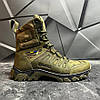 Чоловічі тактичні берці демісезонні олива/мультикам з гербом, військові черевики зсу весна осінь, розмір 40 41 42 43 44 45, фото 3
