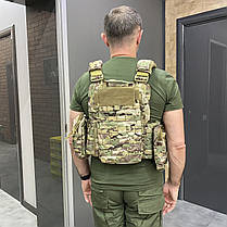 Плитоноска з підсумками - 6 шт, Мультикам, Cordura 1000D, зразка НАТО, із системою Molle, Yakeda VT-6031, фото 2