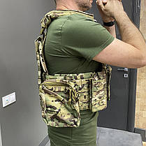 Плитоноска з підсумками - 6 шт, Мультикам, Cordura 1000D, зразка НАТО, із системою Molle, Yakeda VT-6031, фото 2
