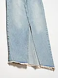 Блакитна довга спідниця джинсова розріз, фото 2