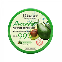 Гель для лица и тела Disaar Avocado Skin Moisturizing Gel 99% с маслом авокадо, 300 мл