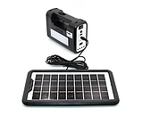 Багатофункціональна система автономного освітлення та зарядки з сонячною панеллю+ліхтар+лампи GDPlus GD-8017, фото 8