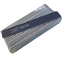 Пилочки манікюрні прямі  (25шт) 100/180 гріт TINAFOX чорні
