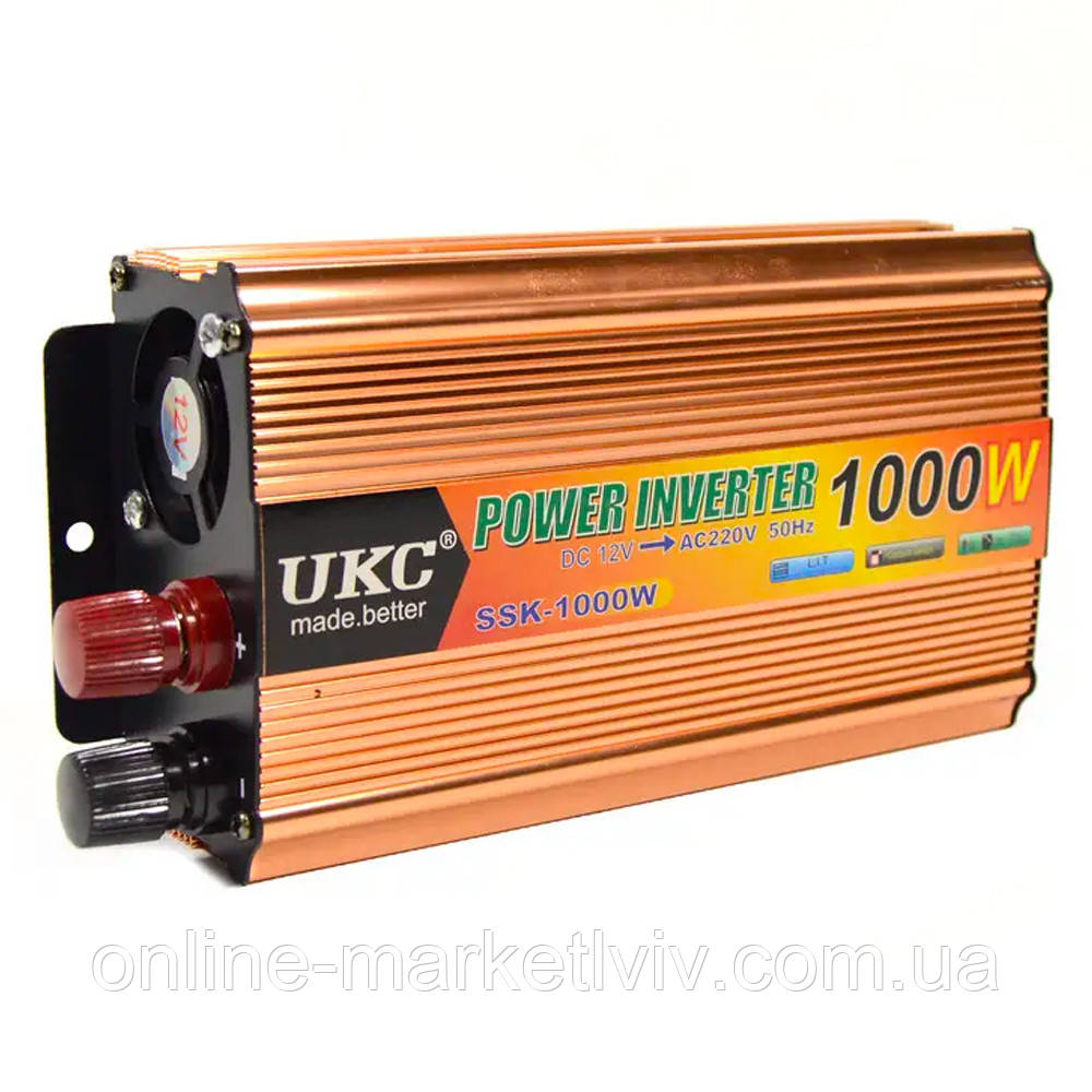 Перетворювач напруги 24V, з USB, SSK-1000W / Автомобільний перетворювач / Інвертор для авто