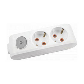 Колодка VIKO Multi-Let 2 вогні з заземленням із вимикачем