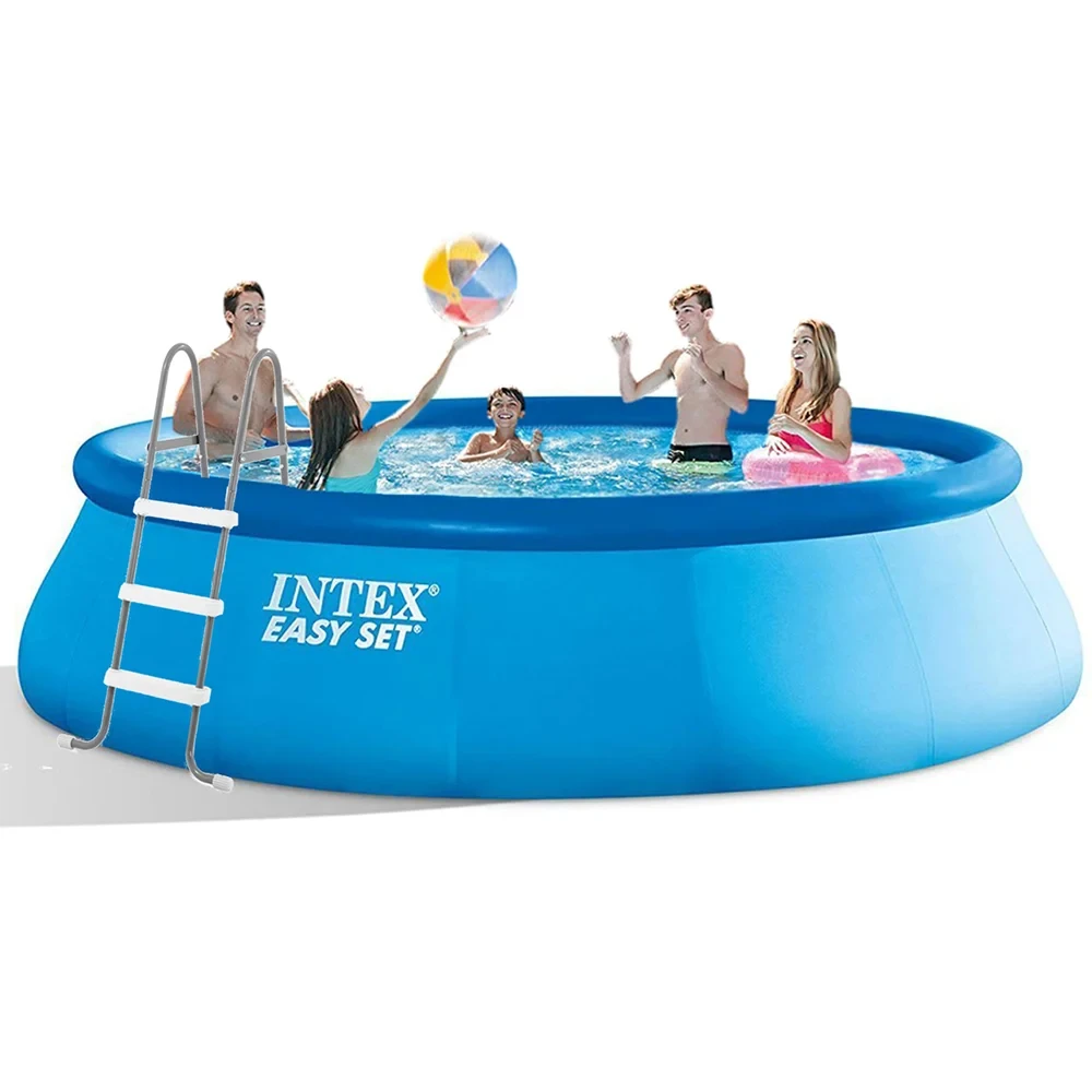 Надувний басейн Intex 26166-1, 457 х 107 см (драбина, тент, підстилка)