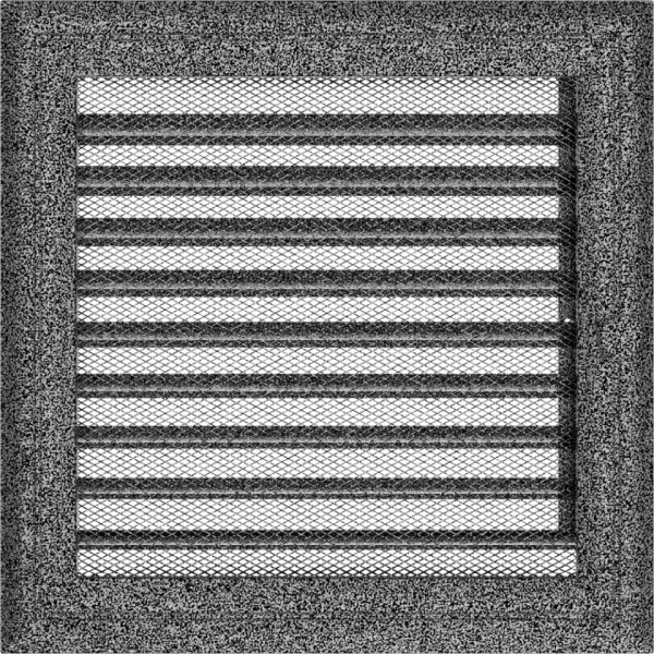 Решітка Oskar чорно-срібна з жалюзами 22x22