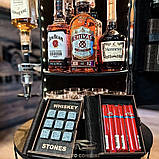 Бочка бар в чорному глянцевому кольорі з підсвіткою, наливатором, оригінальний подарунок боссу., фото 8