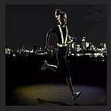 Світловідбиваючий жилет сигнальний пояс для велоспорту / бігу  у темну пору доби, фото 3