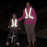 Світловідбиваючий жилет сигнальний пояс для велоспорту / бігу  у темну пору доби, фото 7