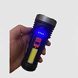 Ручний світлодіодний акумуляторний ліхтар лампа Bailong BL-822 USB, фото 2