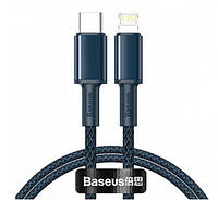 Кабель Baseus High Density Braided Fast Charging Data Cable Type-C to iP PD 20W 1m Blue (CATLGD-03)