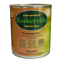 Влажный корм для собак Baskerville Кролик с вермишелью и морковью 800 г (4250231596704)