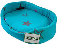 Лежак для собак и кошек Lucky Pet №1 Макс 32x43x12 см Бирюзовый (4820224212081)