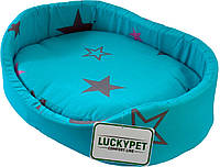 Лежак для собак и кошек Lucky Pet №5 Макс 50x69x14 см Бирюзовый (4820224212166)