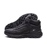 Черевики чоловічі зима на хутрі Reebok шкіряні, чорні високі черевики натуральна шкіра *R-07чорн бот*, фото 7