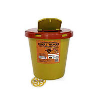 Зберігач для медичних відходів 2 л, жовтий від Afacan Plastik з вторинного пластику, фото 5