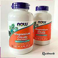 Now Magnesium Citrate Pure Powder, Магній цитрат, порошок, 227 г