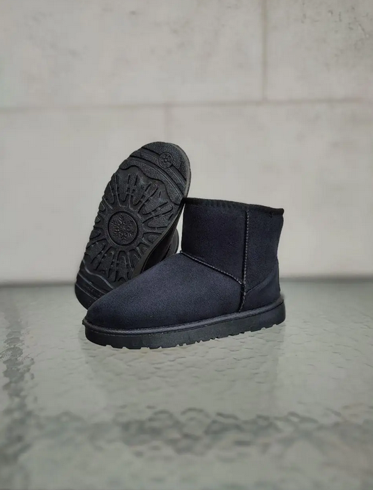 Уги UGG короткі чорні екозамша жіночі напівсамі черевики унісекс EUR 40 - 24.5 см, фото 1
