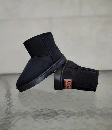 Уги UGG короткі чорні екозамша жіночі напівсамі черевики унісекс EUR 40 - 24.5 см, фото 6