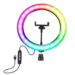 Світлодіодна кільцева лампа MJJ-30 LED RGB USB + тримач