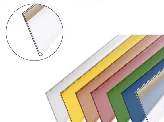 Цінникоутримувач для полиць універсальний 1250х39 мм, скотч ПІНА (1304), фото 1