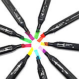 Найкращий подарунок дитині набір маркерів 80 кольорів для малювання скв 80 кольорів для малювання скетчинга Фломастери двосторонні, фото 6