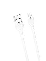 Кабель XO NB200 2.1A USB cable for micro 1M White