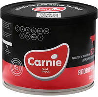 Упаковка вологого корму для собак Carnie паштет з яловичини 200 г (4820255190198)