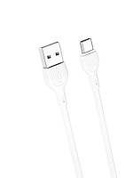 Кабель XO NB200 2.1A USB cable for type-c 1M White