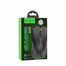 Комп'ютерна миша Hoco GM19 Enjoy Gaming luminous wired mouse Black, фото 5