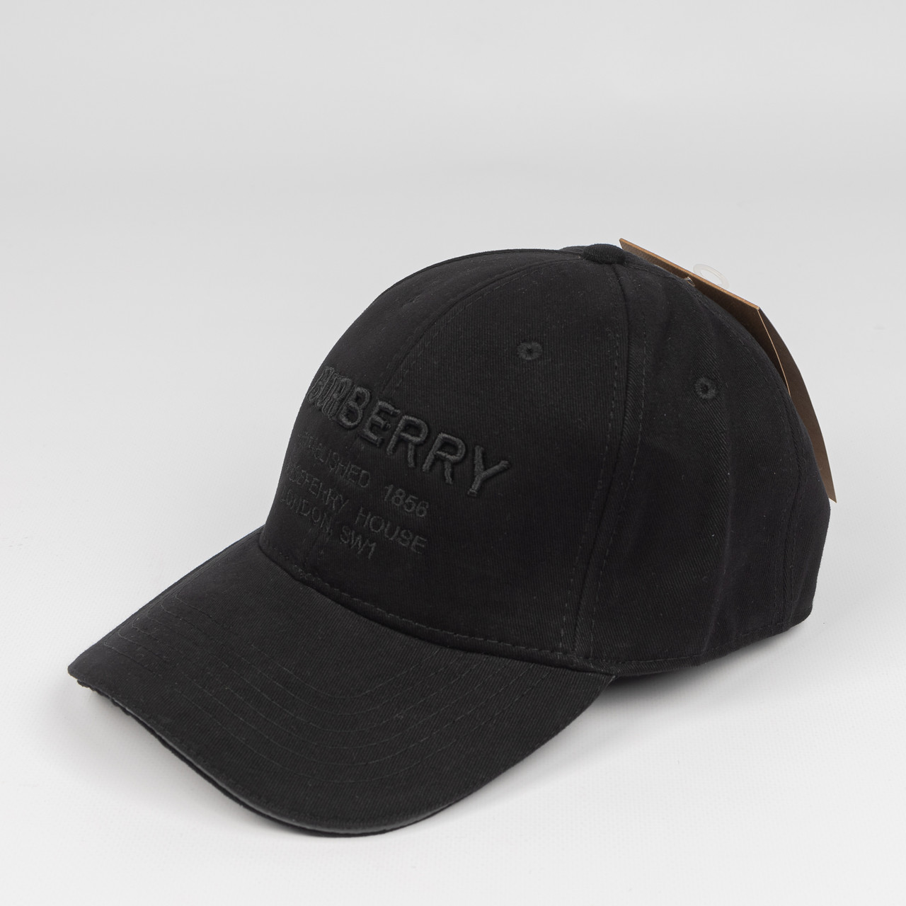 Кепка "Burberry" мужская широкая черная с черной вышивкой. Бренд ...