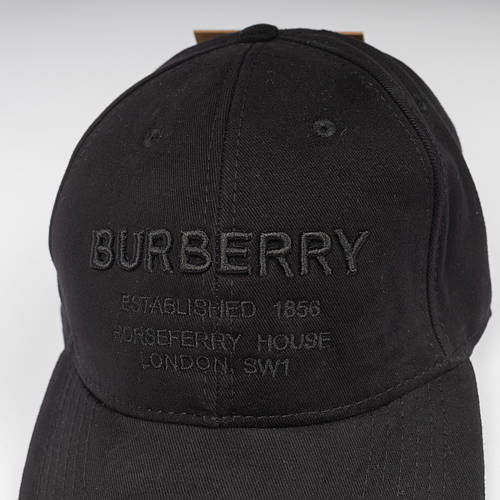 Кепка "Burberry" мужская широкая черная с черной вышивкой. Бренд ...